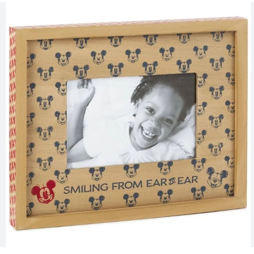 Mickey Mouse Disney Disney 4x6 Frame Many Faces Hallmark Wooden and Press Wood